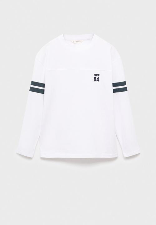 MANGO - T-shirt varsi - white