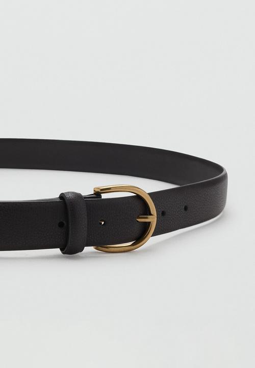 MANGO - Cinturon Tumble Buckle Belt - Dark Brown