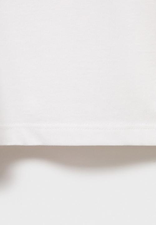MANGO - T-shirt henley1 - natural