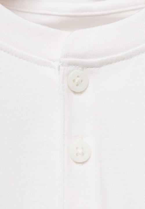 MANGO - T-shirt henley1 - natural