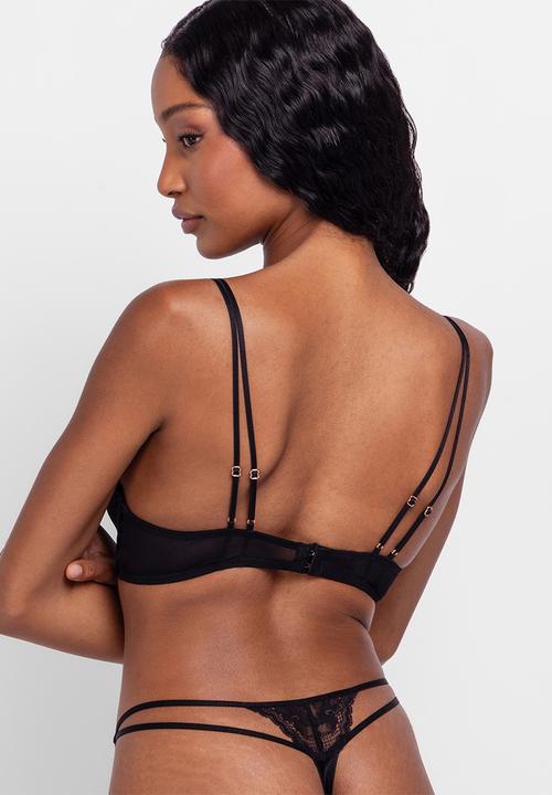 DORINA - Lyra-satin light padded plunge - black
