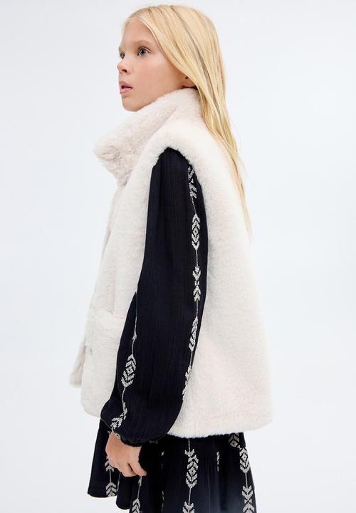 MANGO - Outer vest canela - Light Beige