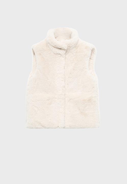 MANGO - Outer vest canela - Light Beige