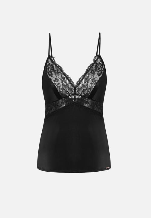 DORINA - Lyra-satin camisole - black