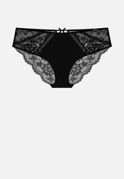 DORINA - Lyra-satin hipster classic - black