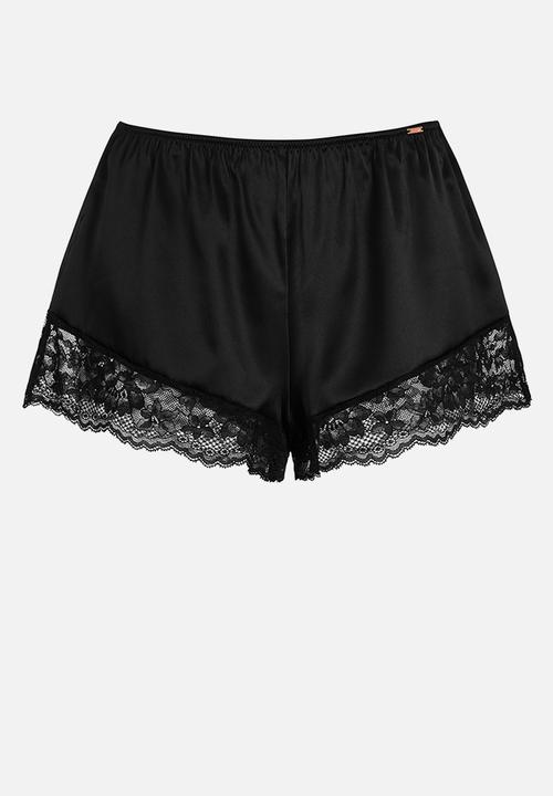 DORINA - Lyra-satin shorts - black