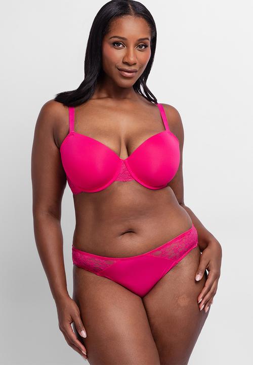 DORINA - Plus willa-2pp brief - pink/black