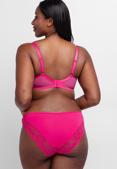 DORINA - Plus willa-2pp brief - pink/black