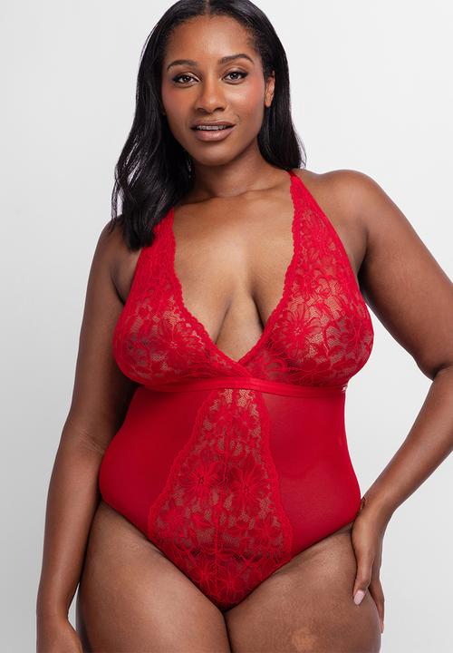 DORINA - Plus jemma bodysuit - red