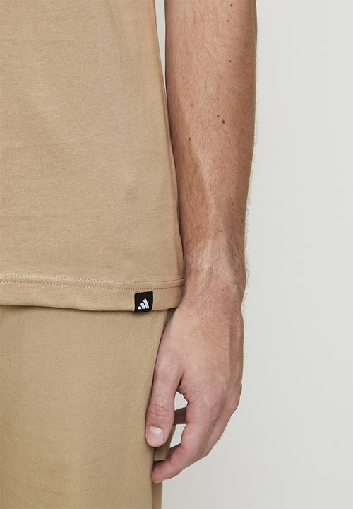 adidas Performance - Cheese Stripes Tee- warm sandstone