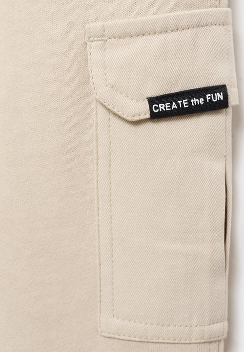 MANGO - Joggers cargob - light beige