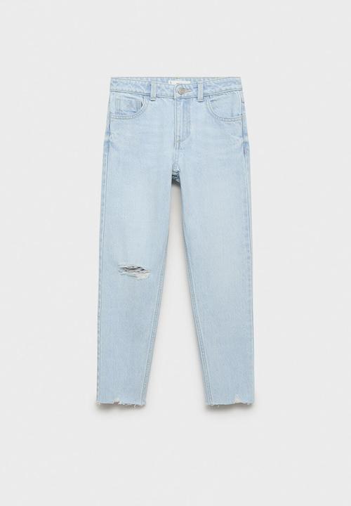 MANGO - Jeans mom1 - open blue