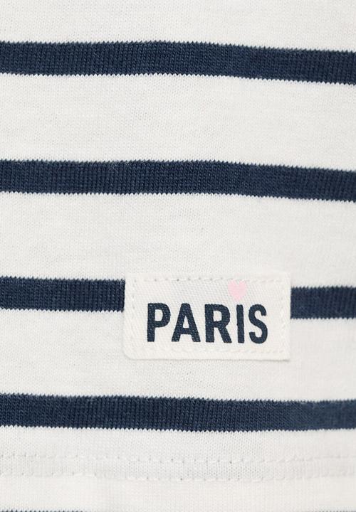 MANGO - T-shirt ritab - navy