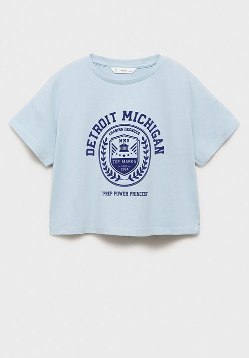 MANGO - T-shirt city - light pastel blue