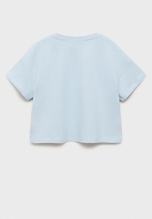 MANGO - T-shirt city - light pastel blue