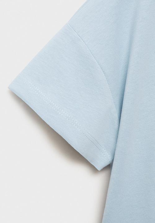 MANGO - T-shirt city - light pastel blue