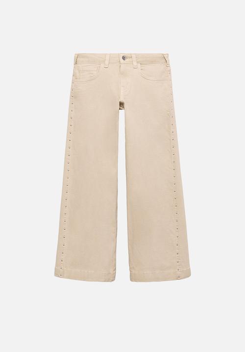 MANGO - Jeans lowrise - light/pastel brown