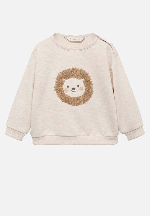 MANGO - Sweatshirt LION - Light Pastel Brown