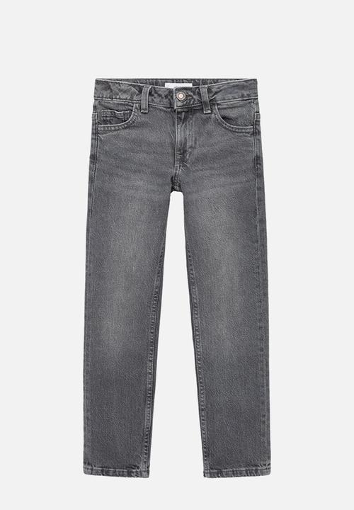 MANGO - Jeans regular - open gray