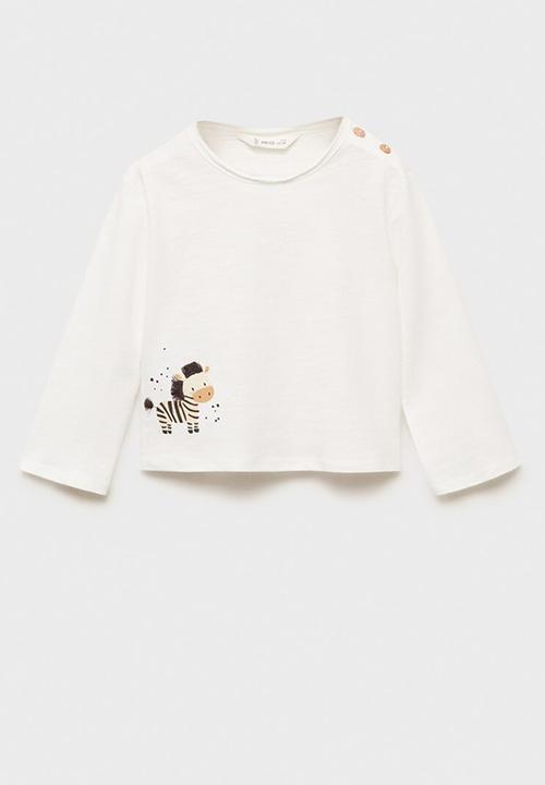 MANGO - T-shirt cebra - natural