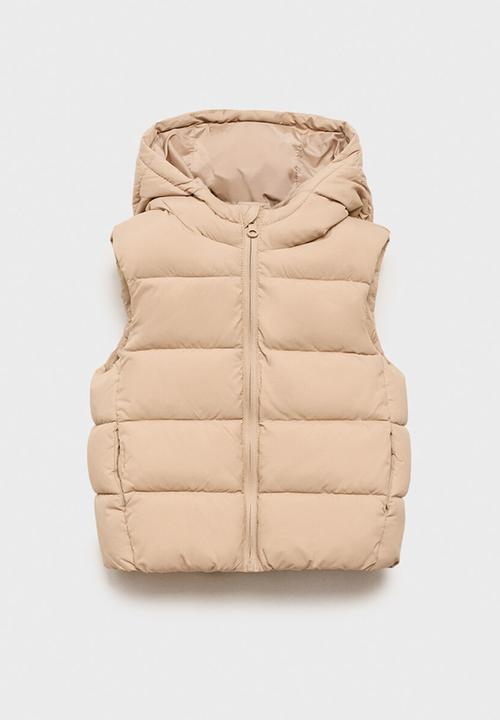 MANGO - Outer vest aldov - light pastel brown
