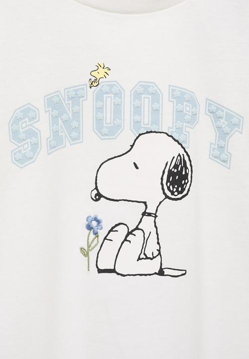 MANGO - T-shirt syflor - natural