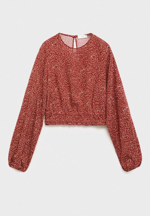 MANGO - Blouse lolita - medium orange