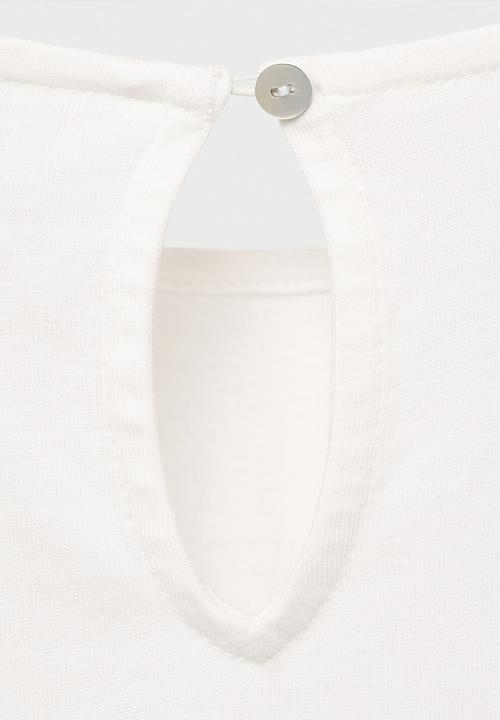 MANGO - T-shirt entre - natural