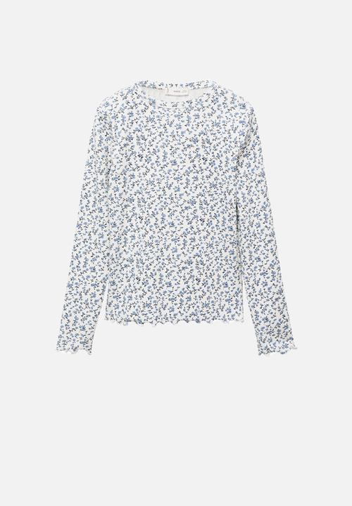 MANGO - T-shirt ribaop - natural