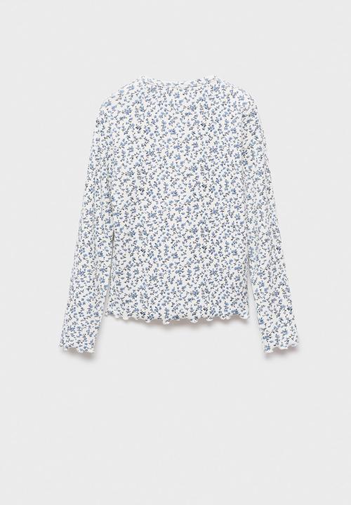 MANGO - T-shirt ribaop - natural