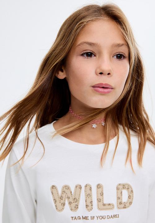 MANGO - T-Shirt WILD - Natural