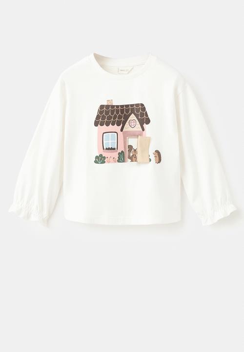 MANGO - Printed t-shirt - WHITE