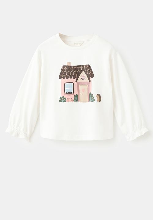 MANGO - Printed t-shirt - WHITE