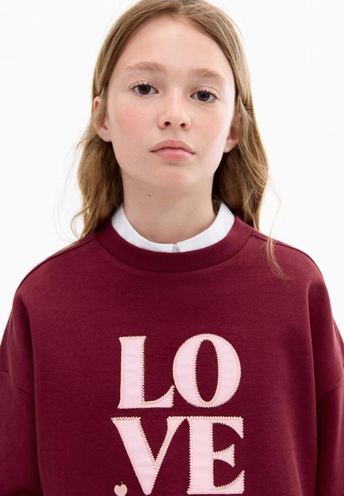 MANGO - Sweatshirt lundi - dark red