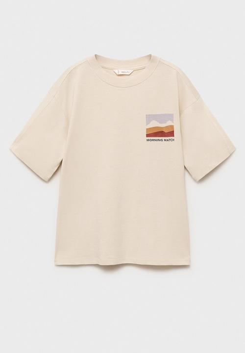 MANGO - T-shirt morning - light/pastel brown