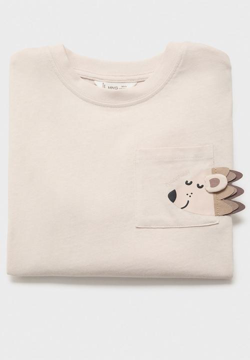 MANGO - T-shirt orejita - light/pastel brown