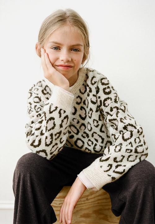 MANGO - Sweater MEOW - Light/Pastel Brown