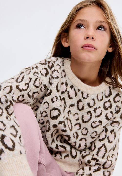 MANGO - Sweater MEOW - Light/Pastel Brown
