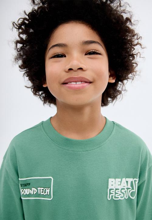 MANGO - T-shirt beats - green
