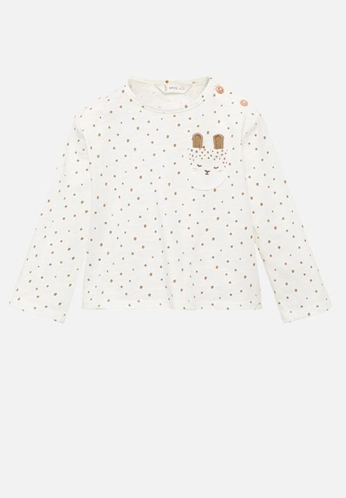 MANGO - T-shirt cheetah - natural