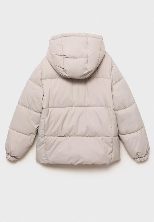 MANGO - Puffer coat america - light/pastel brown