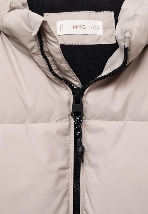 MANGO - Puffer coat america - light/pastel brown