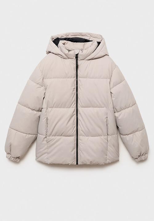 MANGO - Puffer coat america - light/pastel brown
