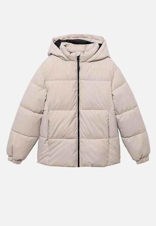 MANGO - Puffer coat america - light/pastel brown