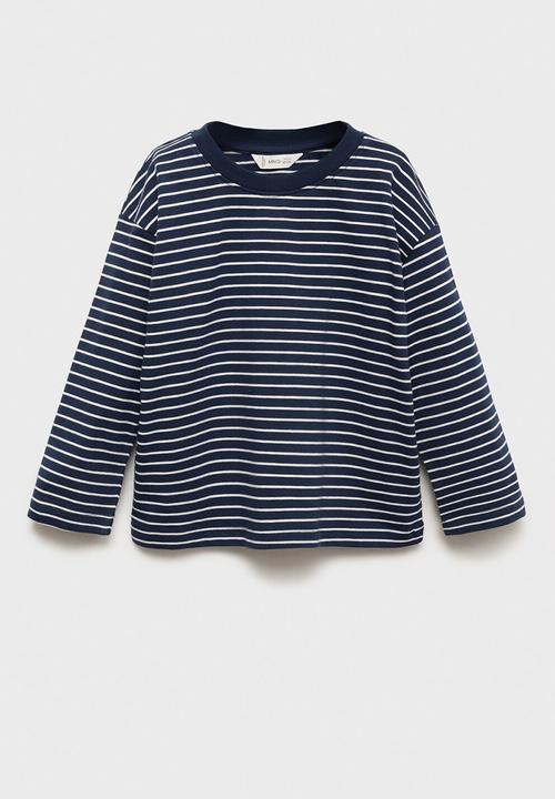 MANGO - T-shirt ponb - navy