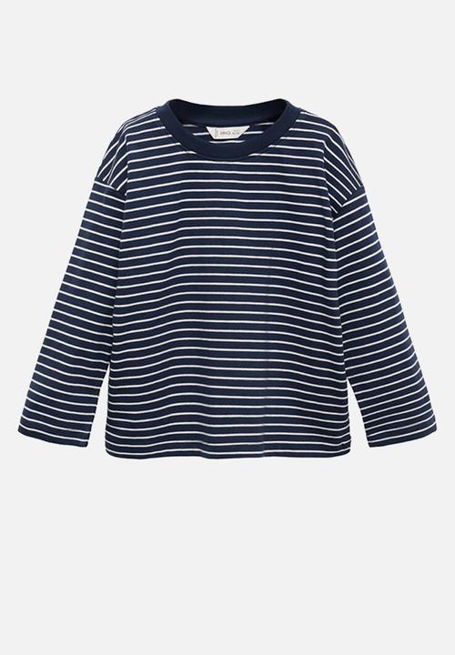 MANGO - T-shirt ponb - navy