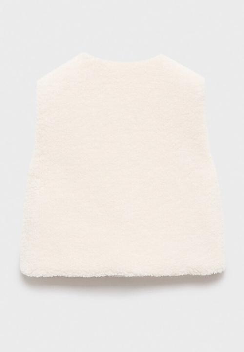 MANGO - Shearling gilet - ecru