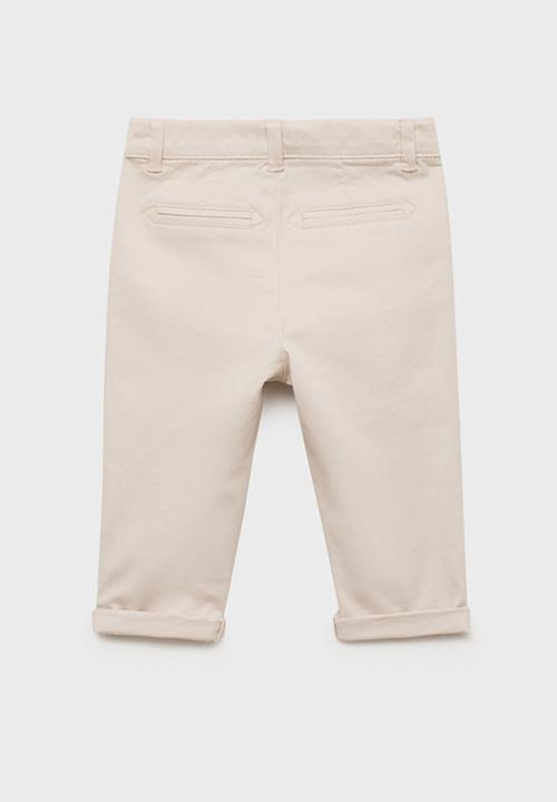 MANGO - Trousers chino - light beige
