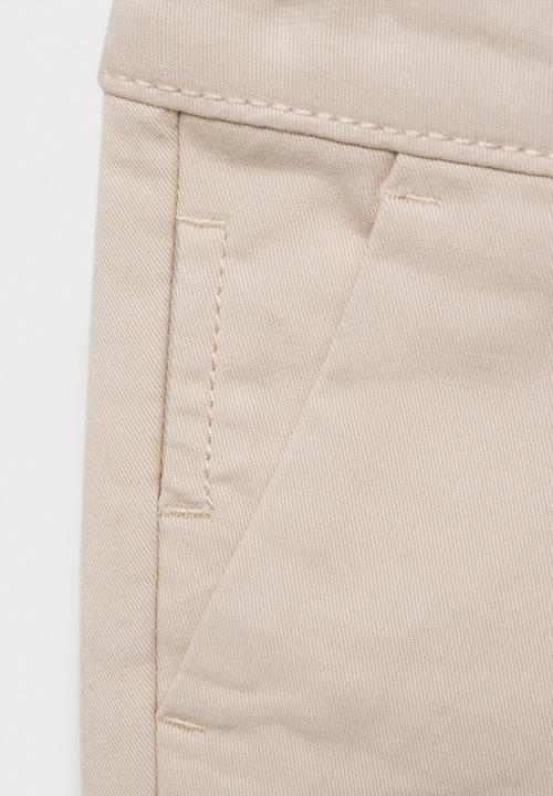 MANGO - Trousers chino - light beige