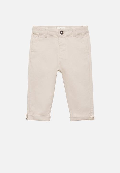 MANGO - Trousers chino - light beige